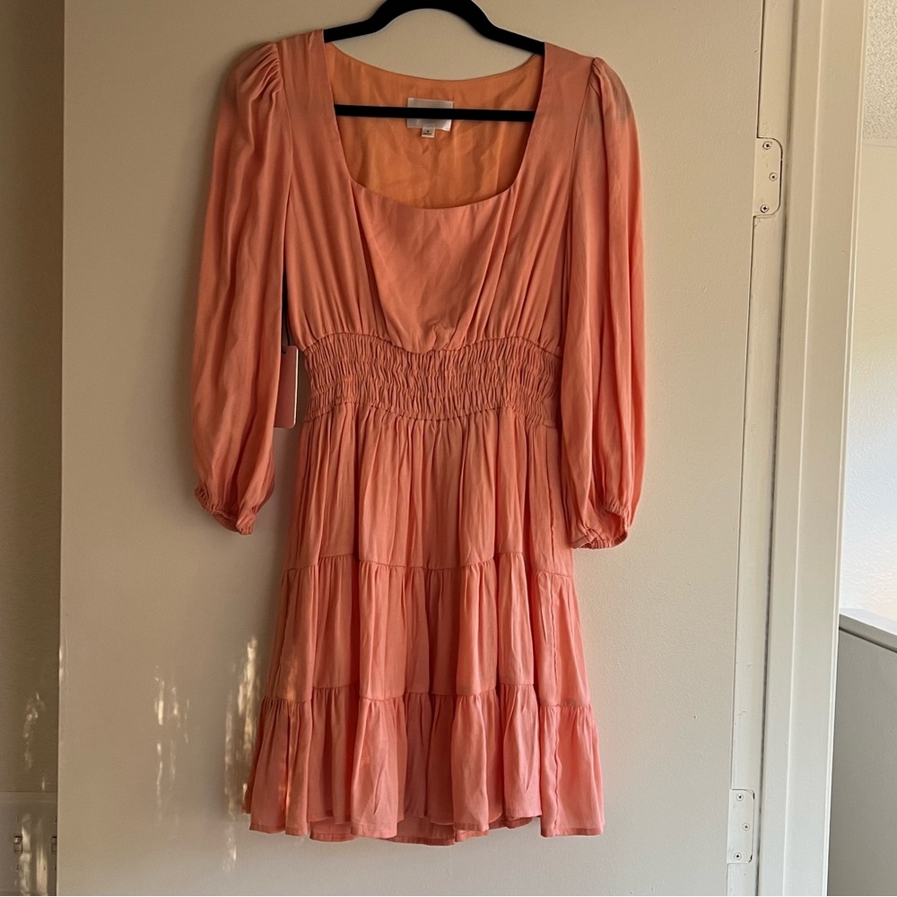 Line and Dot Coral dress
